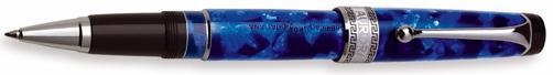 Aurora Optima Blu - Chrome Rollerball